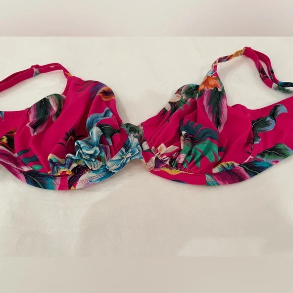 Fantasie Pink Floral Bikini Top 36H USA / 36FF UK - Picture 3 of 4